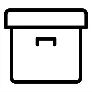 Archive line icon vector illustration isolated on white background Stock Illustration