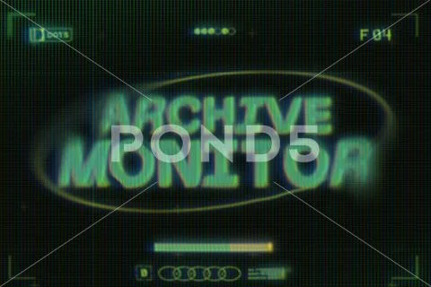 Archive Monitor Text Effect PSD Template