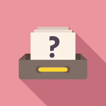 Archive request icon flat vector. Document information Illustrazione stock