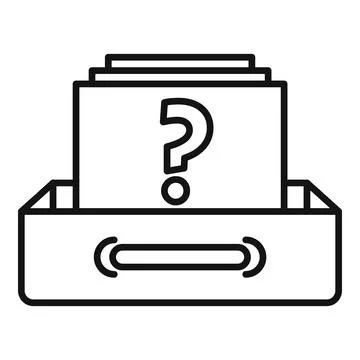Archive request icon outline vector. Document information Stock Illustration