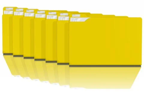 Archive series documents folders- 3D illustration Stock Illustration