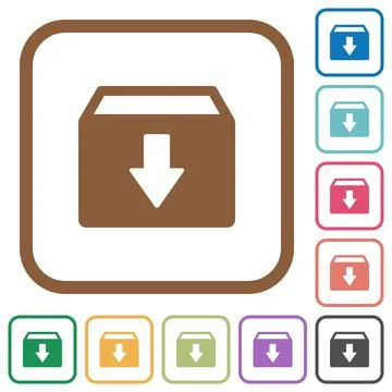 Archive simple icons 库存插图