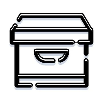 Archive storage box icon for organization and management Stock Illustration