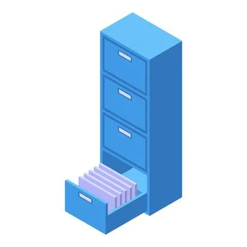Archive storage document icon, isometric style Stock-Illustration