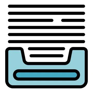 Archive tray storing important documents with label for easy retrieval Illustrazione stock