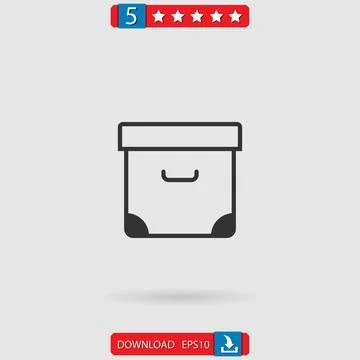 Archive vector icon Illustrazione stock