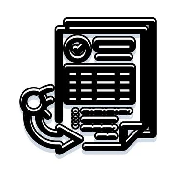 Archiving and organizing business document information records management 스톡 일러스트