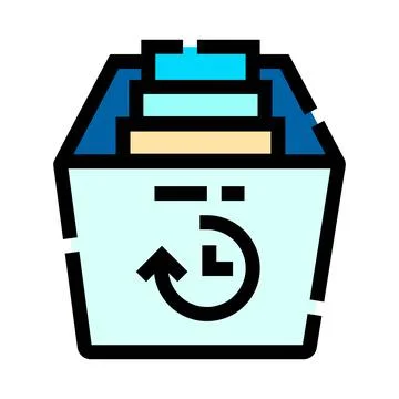 Archiving data with backup and restoration system Stock Illustration