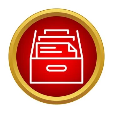 Archiving files documentation and data storage icon Stock Illustration