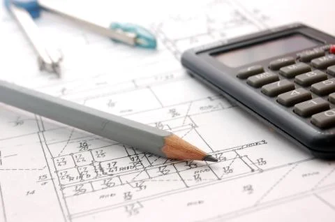 Archritect's work place Stock-Fotos