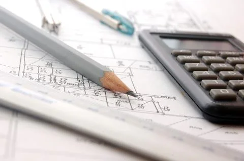 Archritect's work place Stock-Fotos