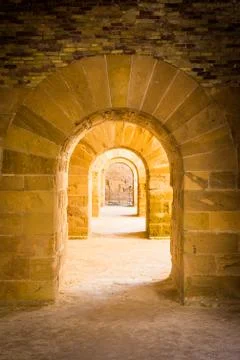 Archs in perspective Stock Photos