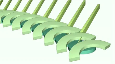 Arch,stick &amp; circle,abstract math geometry array,computer tech building virtual Stock Footage 11023335