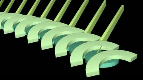 Arch,stick &amp; circle,abstract math geometry array,computer tech building virtual Stock Footage 11023391