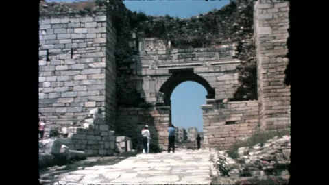 Archway at Ancient Ruins Stock Footage 277585309
