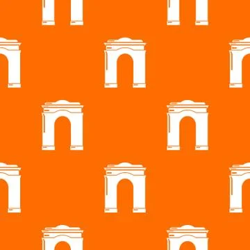 Archway big pattern vector orange Stock Illustration