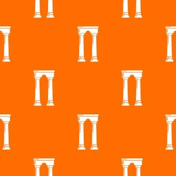 Archway egypt pattern vector orange Stock Illustration