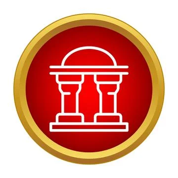 Archway gate monument structure line icon Stock-Illustration