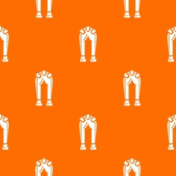 Archway history pattern vector orange Stock Illustration