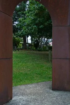 Archway to park setting Stock Photos