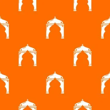 Archway turkey pattern orange Stock Illustration