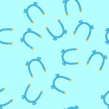 Archwire orthodontist vector seamless pattern Illustration