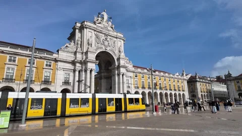 Arco da Rua Augusta in Lisbon, Portugal, Stock Footage 297410590