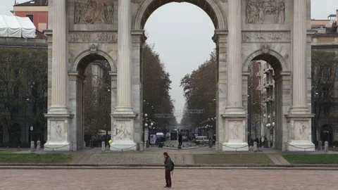 Arco della Pace 1 스톡 동영상 107743000