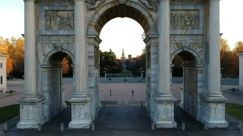 Arco della Pace (Milan) 動画素材 166570416