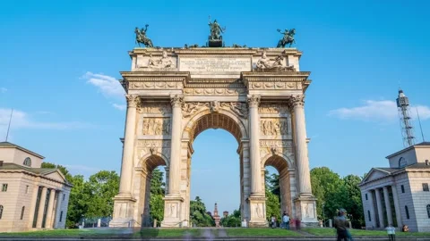 Arco Della Pace Milan (Timelapse ) Stock Footage 244742560