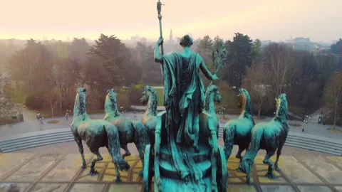 Arco Della Pace, Milano. Arch Of Peace, Milan. Stock Footage 240407225