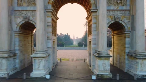 Arco Della Pace, Milano. Arch Of Peace, Milan. Stock Footage 240407238