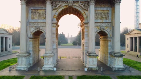 Arco Della Pace, Milano. Arch Of Peace, Milan. Stock Footage 240407329