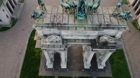 Arco Della Pace, Milano. Arch Of Peace, Milan. Stock Footage 240407387