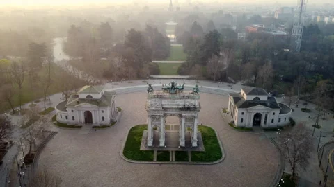 Arco Della Pace, Milano. Arch Of Peace, Milan. Stock Footage 240408530