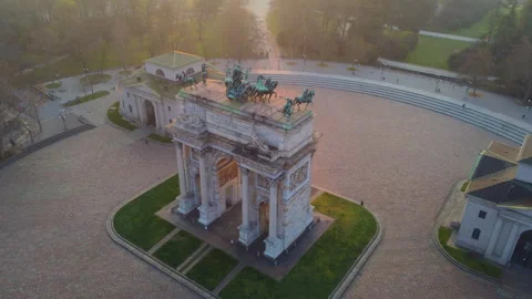 Arco Della Pace, Milano. Arch Of Peace, Milan. Stock Footage 240410340