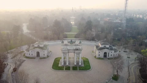 Arco Della Pace, Milano. Arch Of Peace, Milan. Stock Footage 240410493