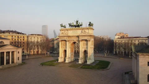 Arco Della Pace, Milano. Arch Of Peace, Milan. Stock Footage 240410495