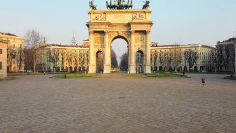 Arco Della Pace, Milano. Arch Of Peace, Milan. Stock Footage 240410576