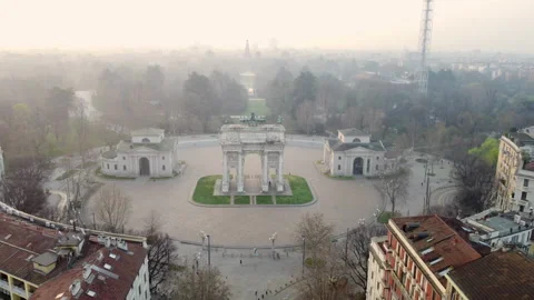 Arco Della Pace, Milano. Arch Of Peace, Milan. Stock Footage 240410580