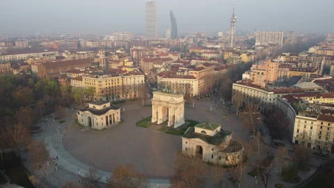 Arco Della Pace, Milano. Arch Of Peace, Milan. Stock Footage 240410814