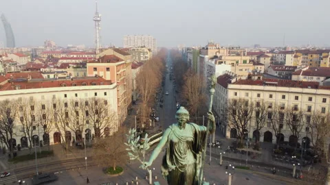 Arco Della Pace, Milano. Arch Of Peace, Milan. Stock Footage 240411342