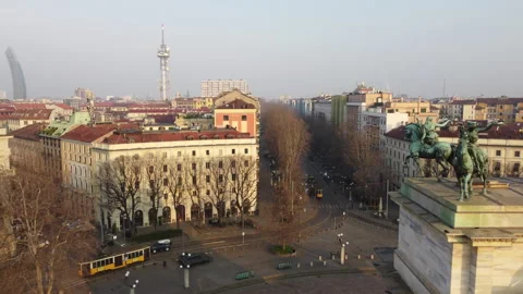 Arco Della Pace, Milano. Arch Of Peace, Milan. Stock Footage 240411391