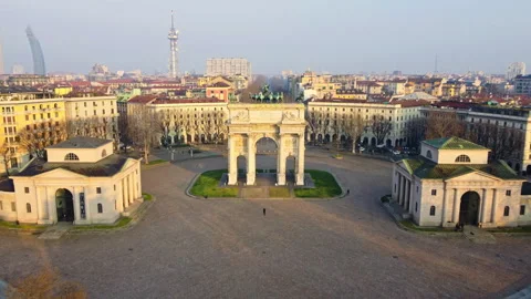 Arco Della Pace, Milano. Arch Of Peace, Milan. Stock Footage 240411524