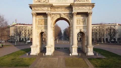 Arco Della Pace, Milano. Arch Of Peace, Milan. Stock Footage 240411654