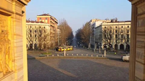 Arco Della Pace, Milano. Arch Of Peace, Milan. Stock Footage 240412058
