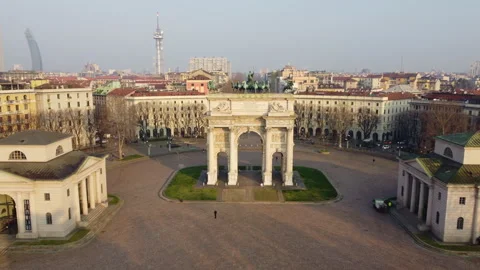Arco Della Pace, Milano. Arch Of Peace, Milan. Stock Footage 240412089