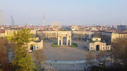 Arco Della Pace, Milano. Arch Of Peace, Milan. Stock Footage 240412148