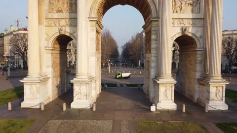 Arco Della Pace, Milano. Arch Of Peace, Milan. Stock Footage 240412227
