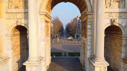 Arco Della Pace, Milano. Arch Of Peace, Milan. Stock Footage 240412460